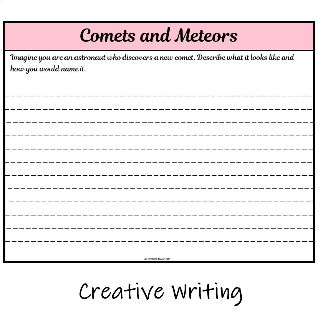 Comets and Meteors | Main Idea and Supporting Details Reading Passage and Questions