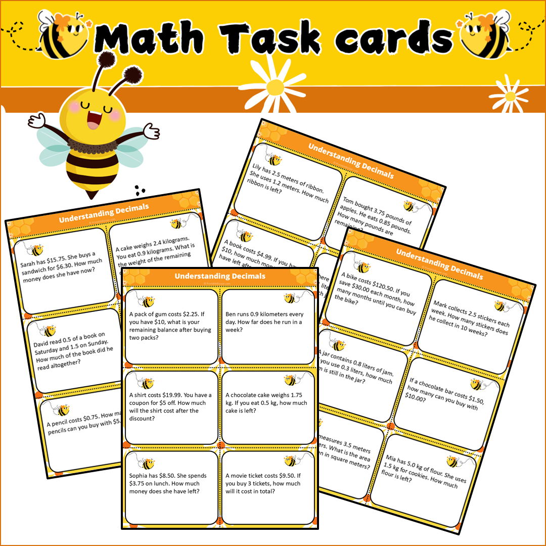 Understanding Decimals | Math Task Cards