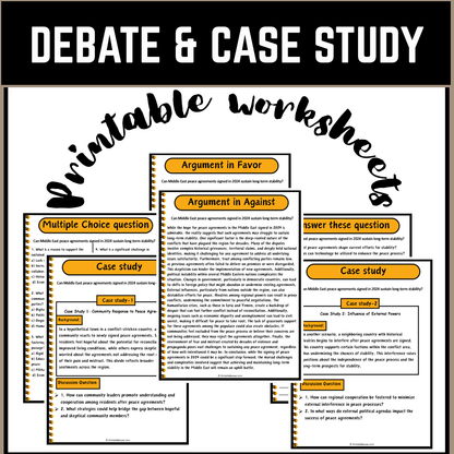 Can Middle East peace agreements signed in 2024 sustain long-term stability? | Debate Case Study Worksheet