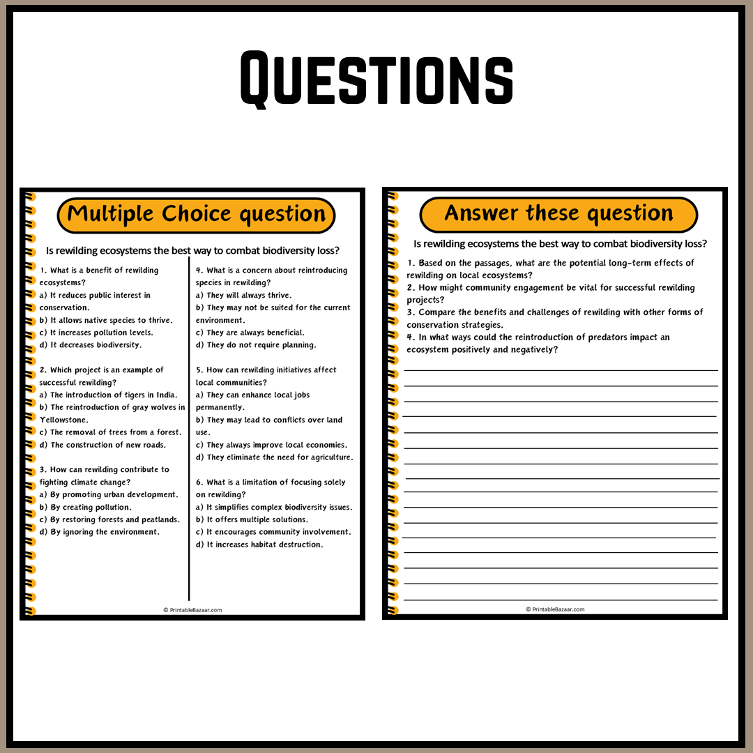 Is rewilding ecosystems the best way to combat biodiversity loss? | Debate Case Study Worksheet