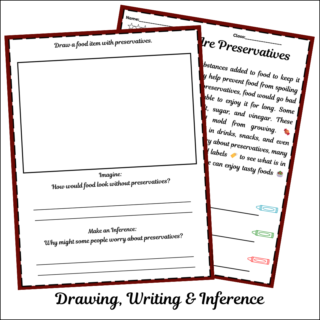 What Are Preservatives | Short Reading Comprehension Creative Worksheet