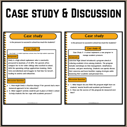 Is the pressure to succeed in school too much for students? | Debate Case Study Worksheet