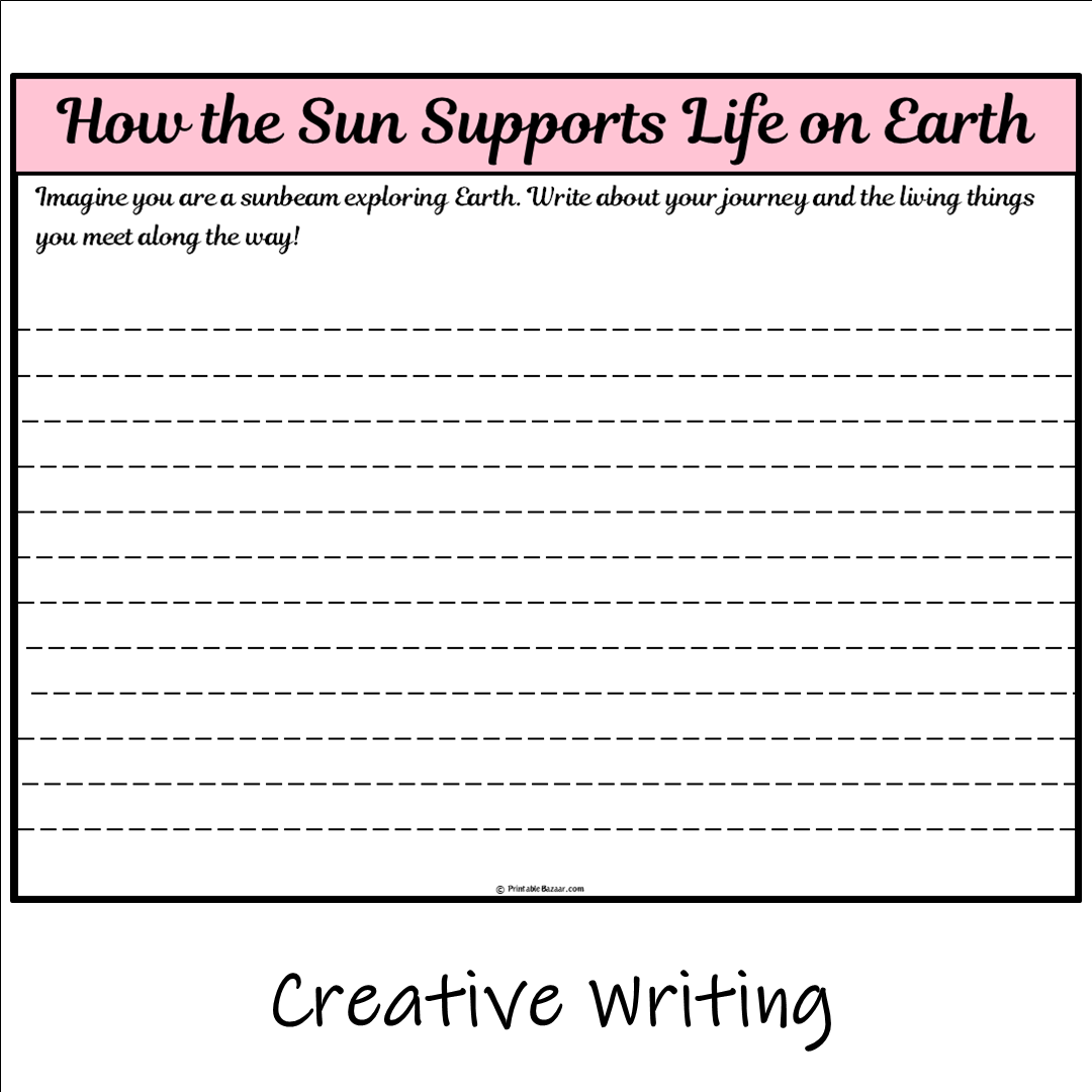 How the Sun Supports Life on Earth | Main Idea and Supporting Details Reading Passage and Questions