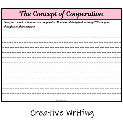 The Concept of Cooperation | Main Idea and Supporting Details Reading Passage and Questions