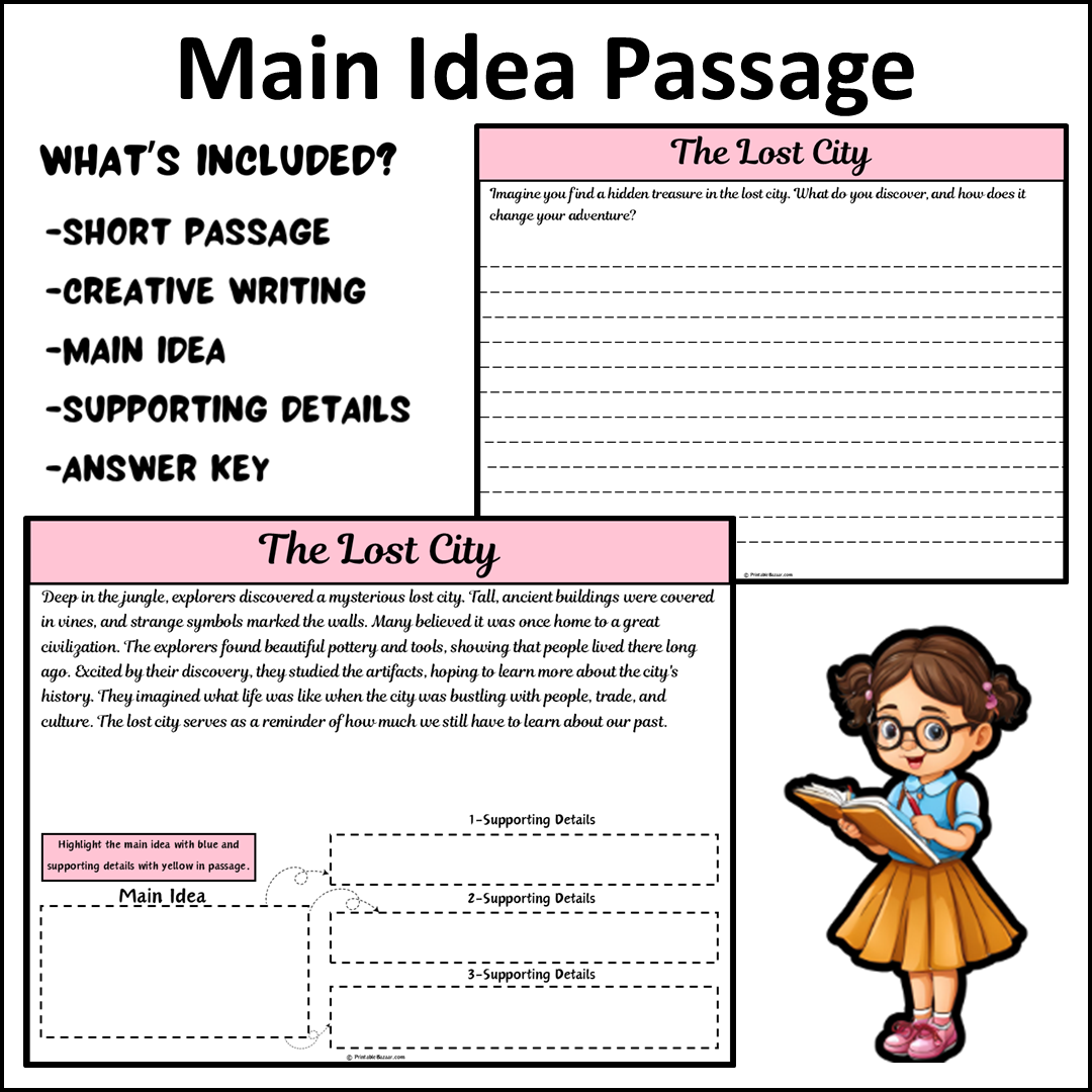 The Lost City | Main Idea and Supporting Details Reading Passage and Questions