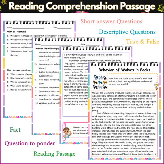 Behavior of Wolves in Packs | Reading Comprehension Passage and Questions