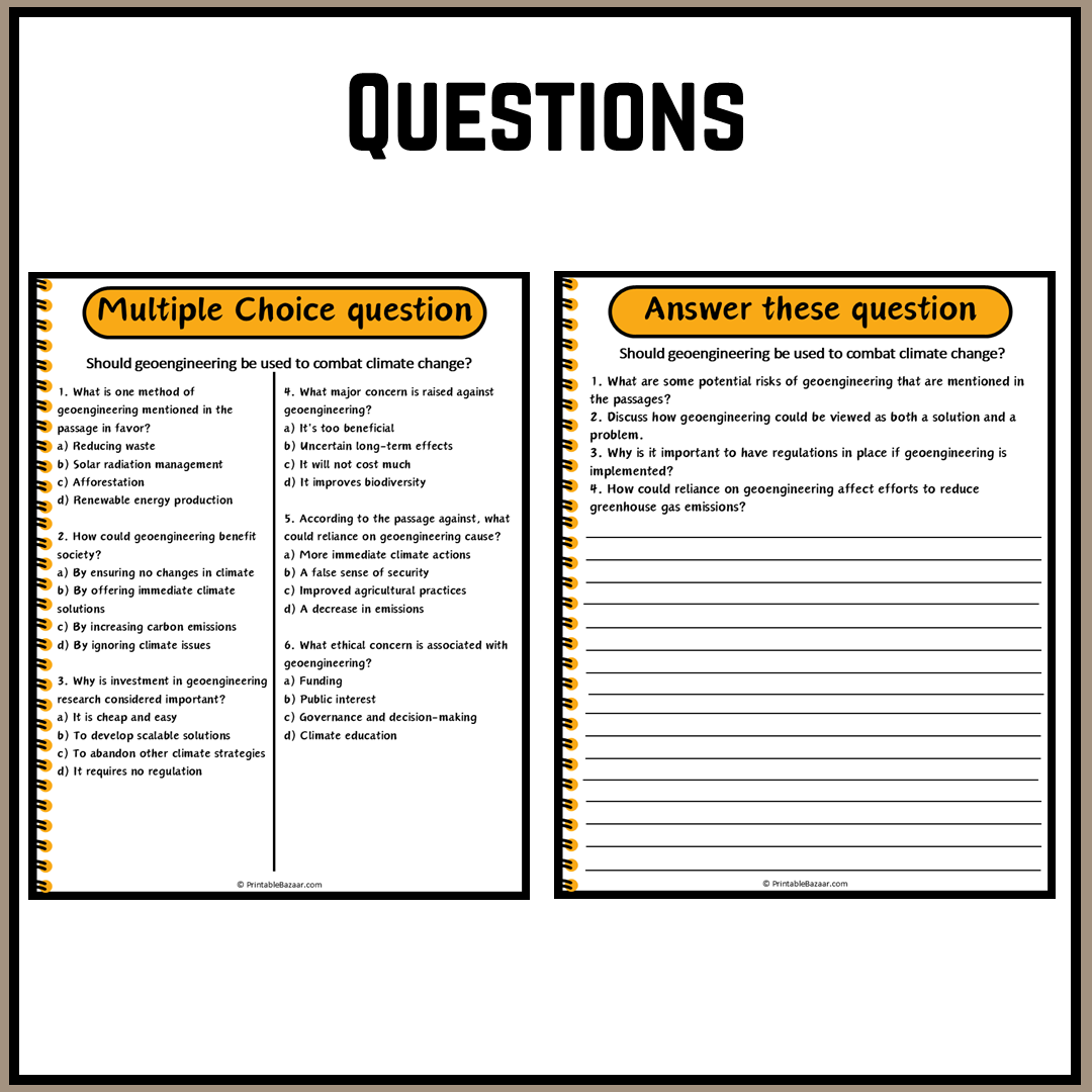 Should geoengineering be used to combat climate change? | Debate Case Study Worksheet