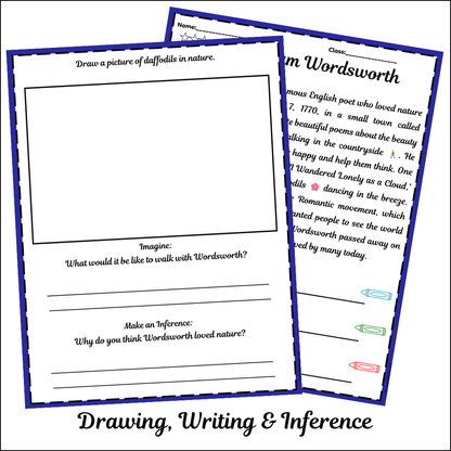 William Wordsworth | Short Reading Comprehension Creative Worksheet