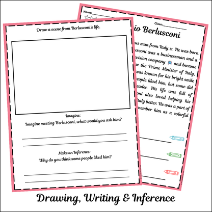Silvio Berlusconi | Short Reading Comprehension Creative Worksheet