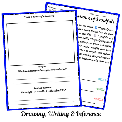 The Importance of Landfills | Short Reading Comprehension Creative Worksheet