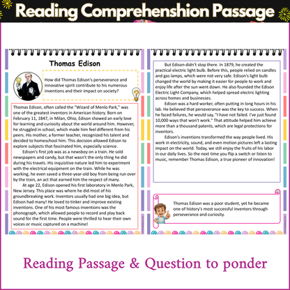 Thomas Edison | Reading Comprehension Passage and Questions