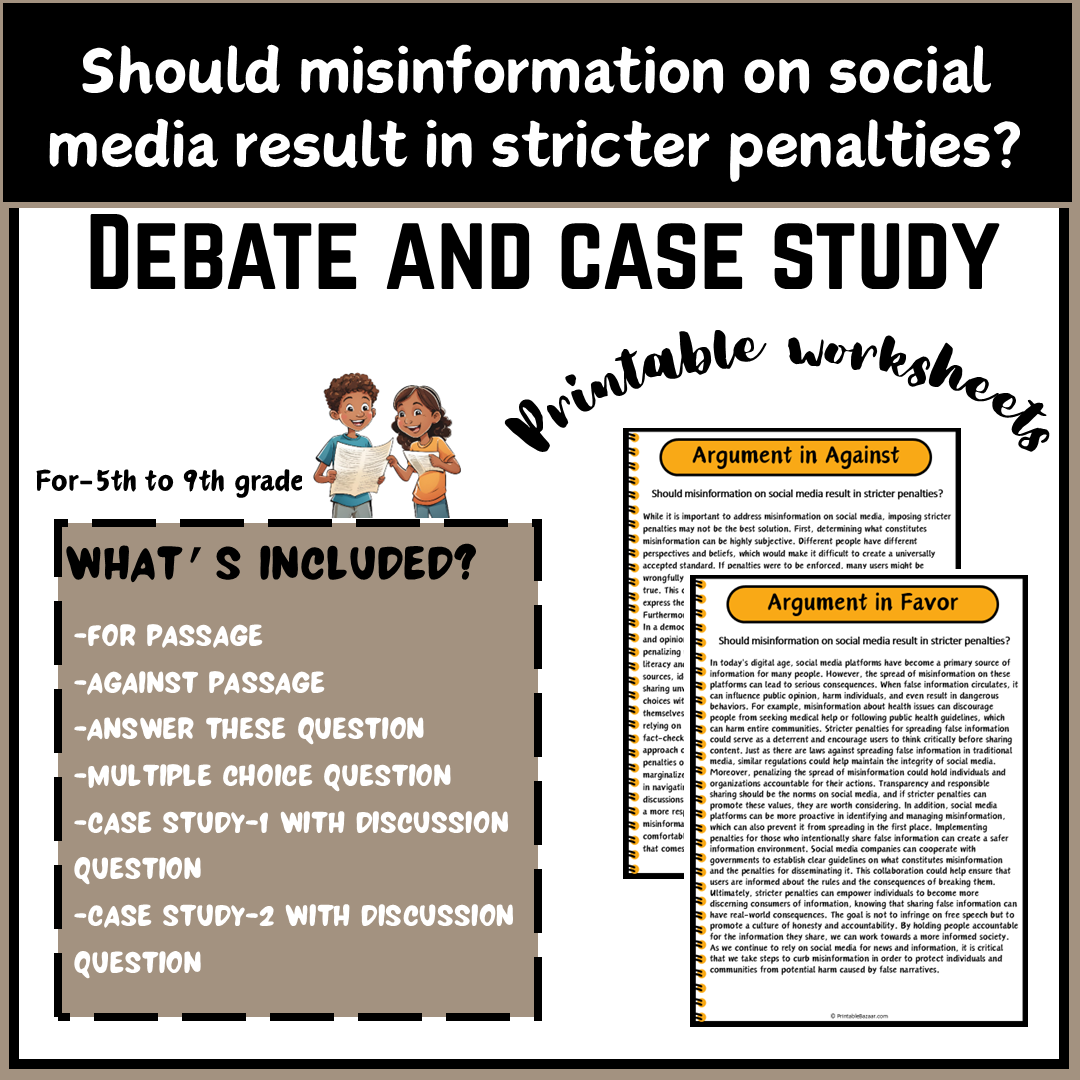 Should misinformation on social media result in stricter penalties? | Debate Case Study Worksheet