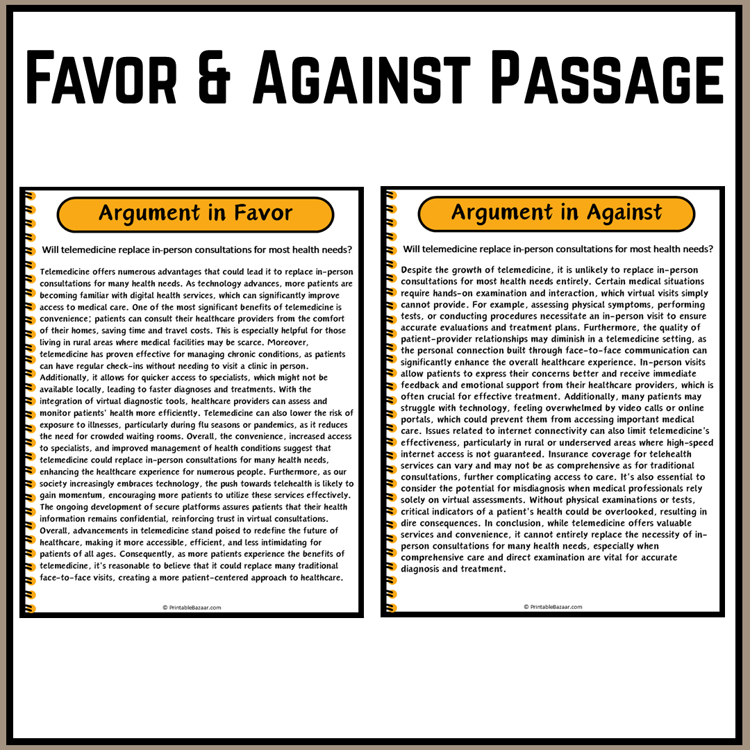 Will telemedicine replace in-person consultations for most health needs? | Debate Case Study Worksheet