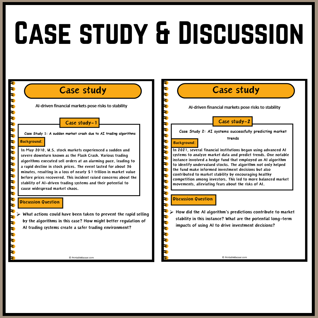 AI-driven financial markets pose risks to stability | Debate Case Study Worksheet