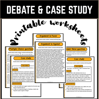 Should schools monitor students' emotional well-being daily? | Debate Case Study Worksheet