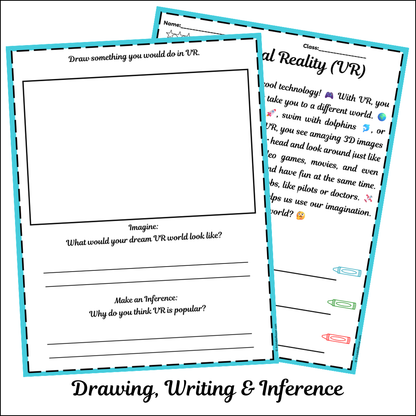 Virtual Reality (VR) | Short Reading Comprehension Creative Worksheet