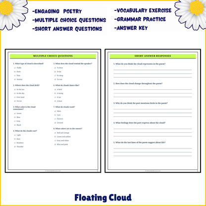 Floating Cloud | Poem Grammar Worksheet Printable Activity