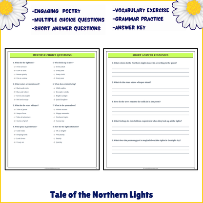 Tale of the Northern Lights | Poem Grammar Worksheet Printable Activity