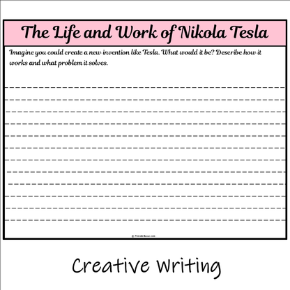 The Life and Work of Nikola Tesla | Main Idea and Supporting Details Reading Passage and Questions