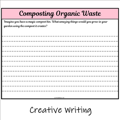 Composting Organic Waste | Main Idea and Supporting Details Reading Passage and Questions