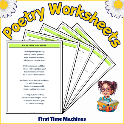 First Time Machines | Poem Grammar Worksheet Printable Activity