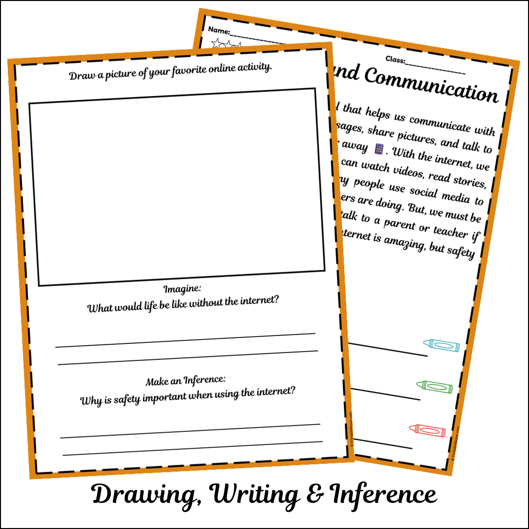 Internet and Communication | Short Reading Comprehension Creative Worksheet