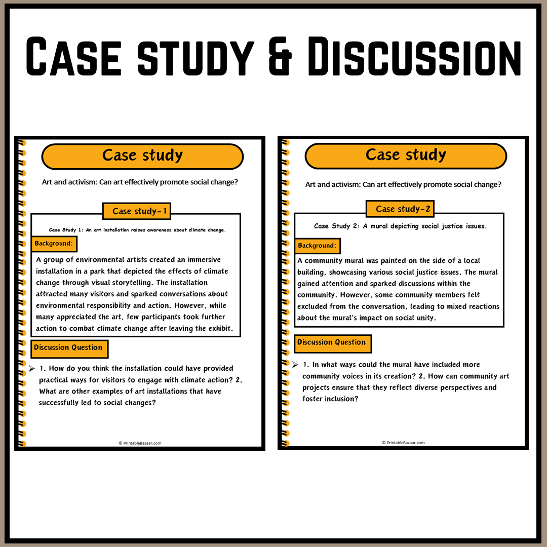 Art and activism: Can art effectively promote social change? | Debate Case Study Worksheet