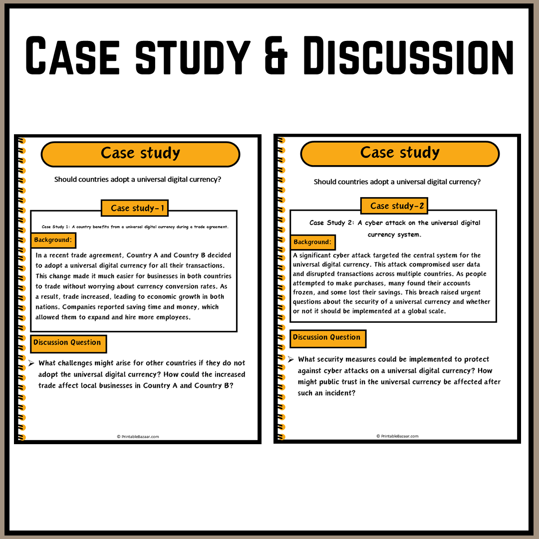 Should countries adopt a universal digital currency? | Debate Case Study Worksheet