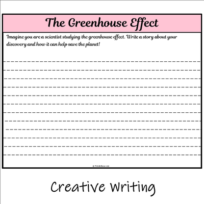 The Greenhouse Effect | Main Idea and Supporting Details Reading Passage and Questions