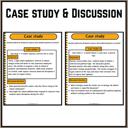 Should students be allowed to express their political opinions at school? | Debate Case Study Worksheet