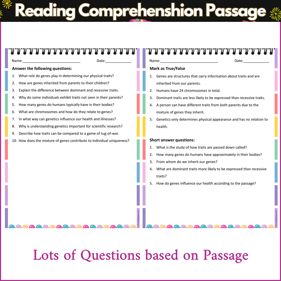 Basic Principles of Genetics | Reading Comprehension Passage and Questions
