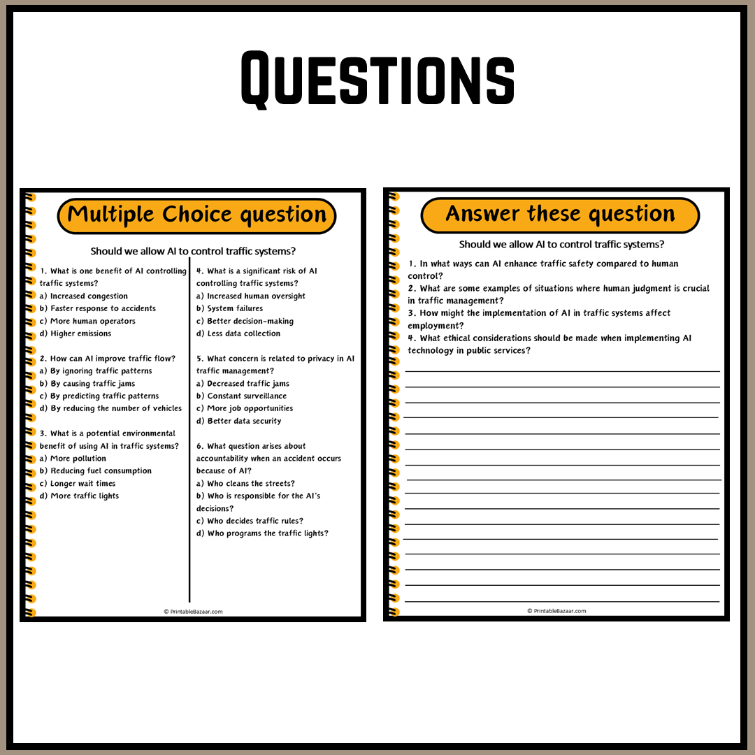 Should we allow AI to control traffic systems? | Debate Case Study Worksheet