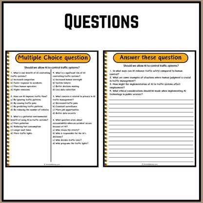 Should we allow AI to control traffic systems? | Debate Case Study Worksheet