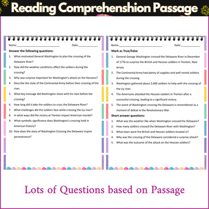 Washington Crossing the Delaware | Reading Comprehension Passage and Questions