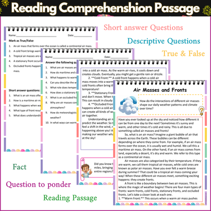 Air Masses and Fronts | Reading Comprehension Passage and Questions