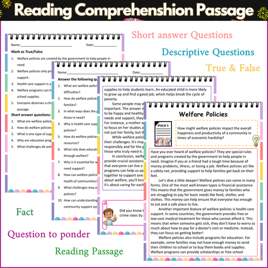 Welfare Policies | Reading Comprehension Passage and Questions