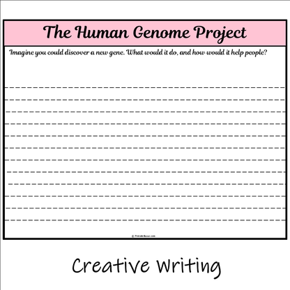 The Human Genome Project | Main Idea and Supporting Details Reading Passage and Questions