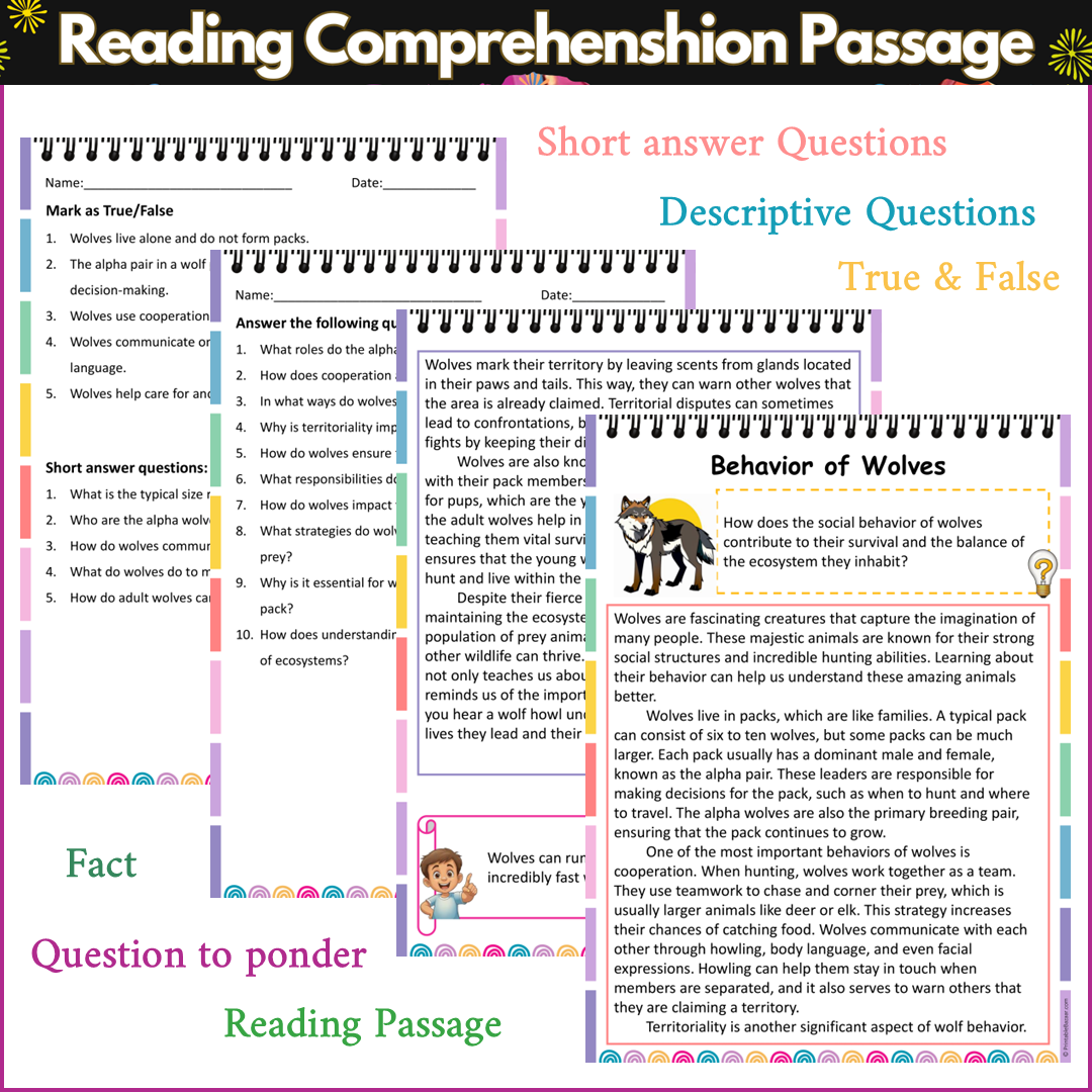 Behavior of Wolves | Reading Comprehension Passage and Questions