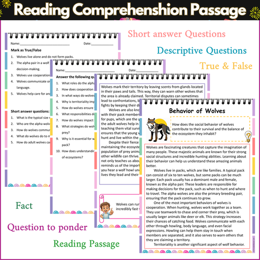 Behavior of Wolves | Reading Comprehension Passage and Questions