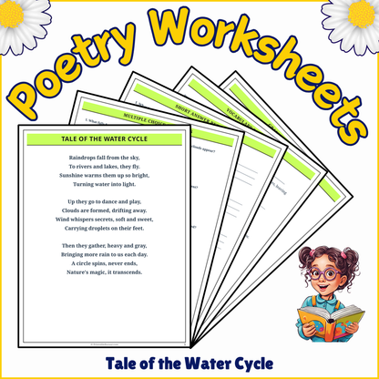 Tale of the Water Cycle | Poem Grammar Worksheet Printable Activity