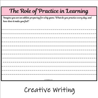 The Role of Practice in Learning | Main Idea and Supporting Details Reading Passage and Questions