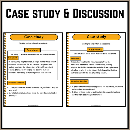 Stealing to help others is acceptable | Debate Case Study Worksheet