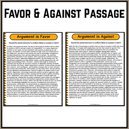 Should the world intervene in conflicts likely to escalate in 2025? | Debate Case Study Worksheet