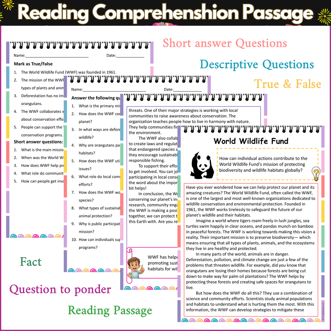 World Wildlife Fund | Reading Comprehension Passage and Questions