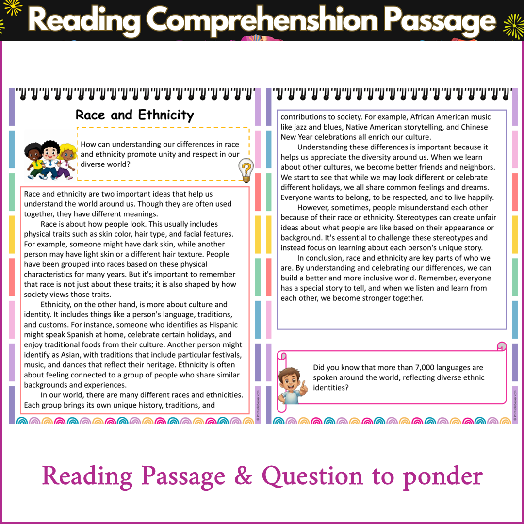 Race and Ethnicity | Reading Comprehension Passage and Questions