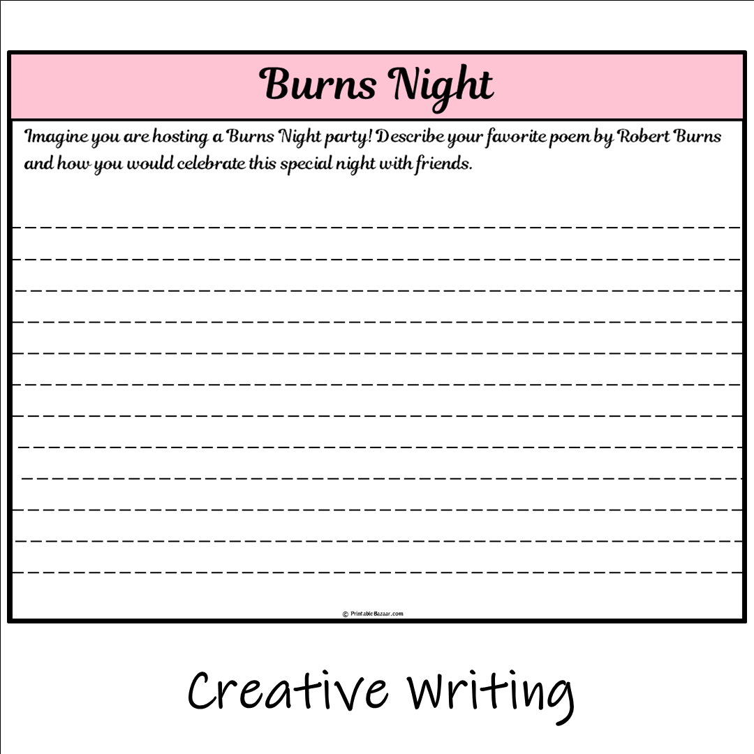 Burns Night | Main Idea and Supporting Details Reading Passage and Questions