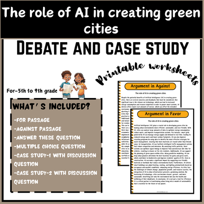 The role of AI in creating green cities | Debate Case Study Worksheet