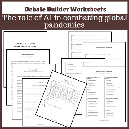 The role of AI in combating global pandemics | Favour and Against Worksheet Printable Activity