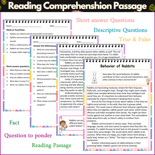 Behavior of Rabbits | Reading Comprehension Passage and Questions