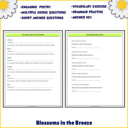 Blossoms in the Breeze | Poem Grammar Worksheet Printable Activity